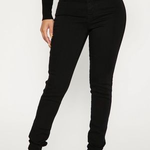 Petite Classic High Waist Skinny Jeans - Black